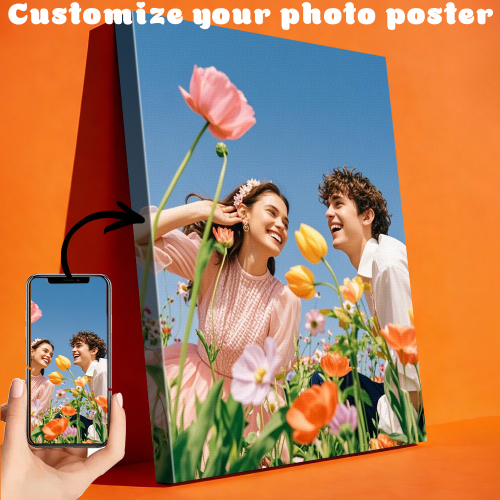 Photography Pose - 1 customized photo canvas, optional DIY