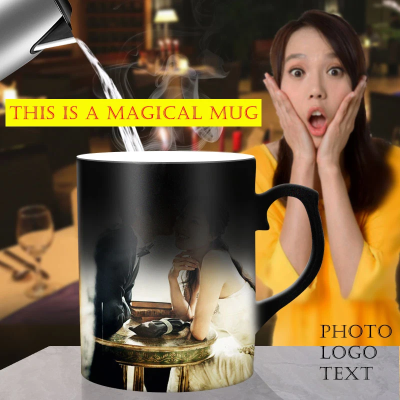 Photography Trick - Customized Ceramic Magic Mug Pour in