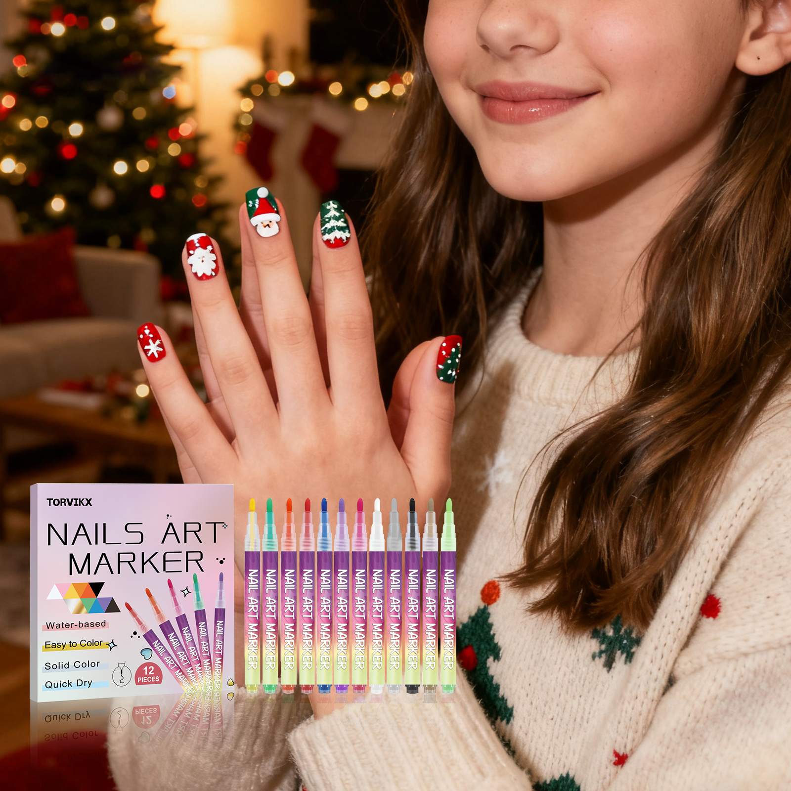 Photography Fine Art - Colorful Graffiti Pen Nail Art Nail