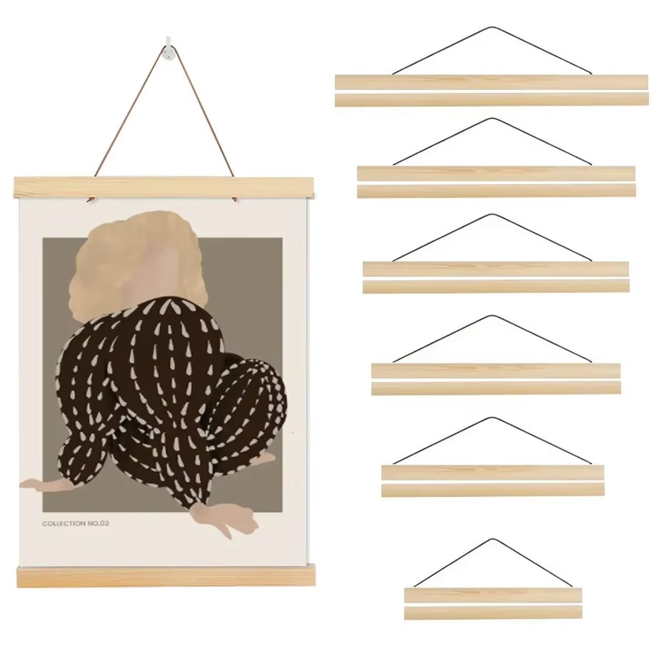 Photography Pose - 7colors 21-50cm Magnetic Wooden Picture Hanger