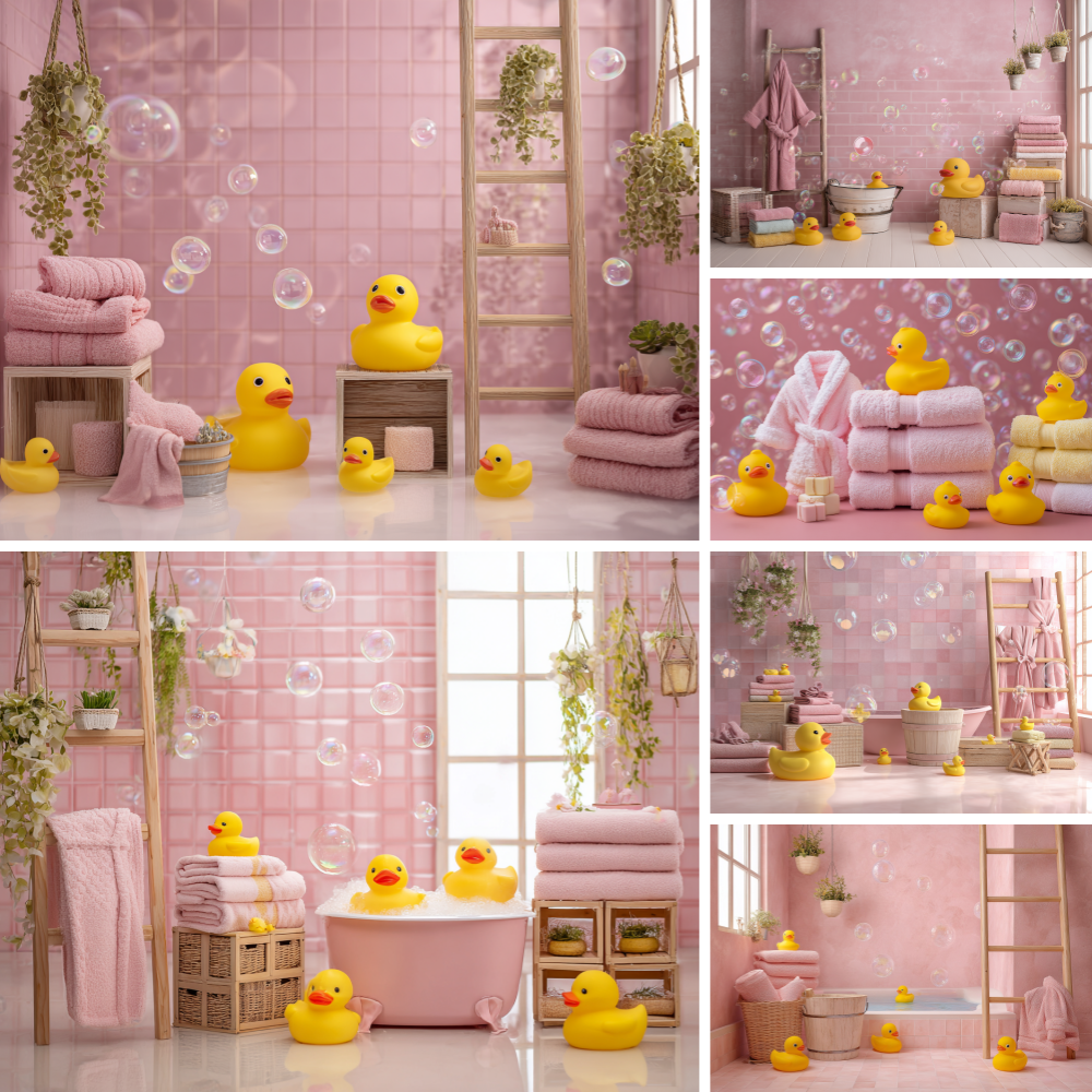 Photography Duck - Bathroom Photography Background Custom Little Yellow