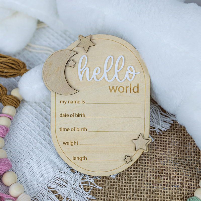 1Pcs Hello World Newborn Sign  - Photography Prompt avis et prix
