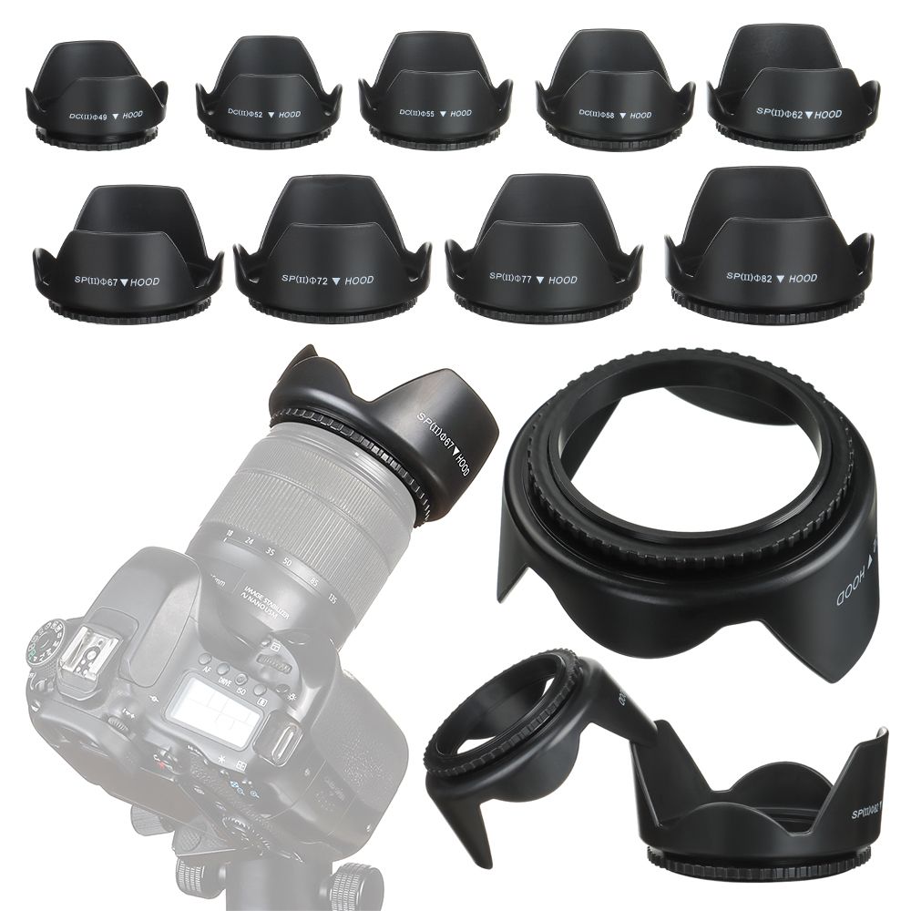 VIKEFON Lens Hood 49mm 52mm 55 - Lens Hood Petal avis et prix
