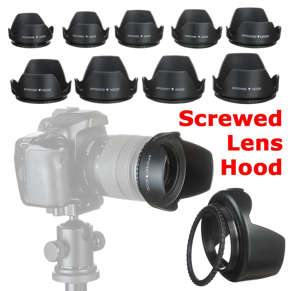 VIKEFON Lens Hood 49mm 52mm 55 - Lens Hood Petal avis et prix