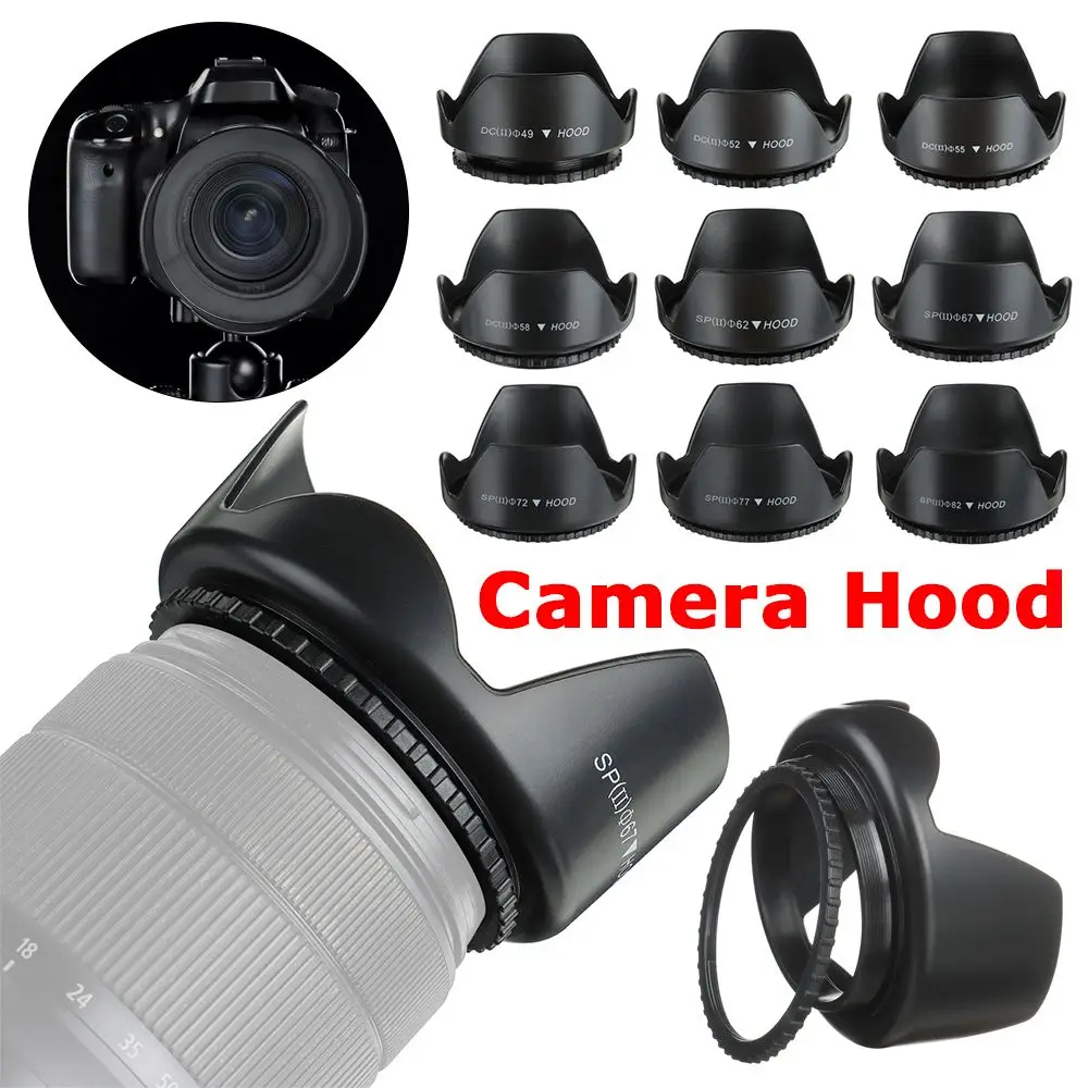 VIKEFON Lens Hood 49mm 52mm 55 - Lens Hood Petal avis et prix