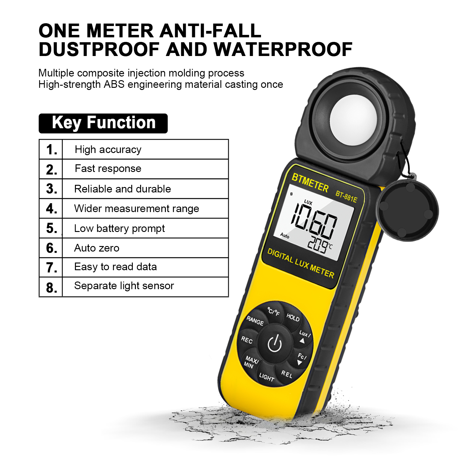 HP-881E Digital Luxmeter 0.1-3 - Light Meter Incident avis et prix