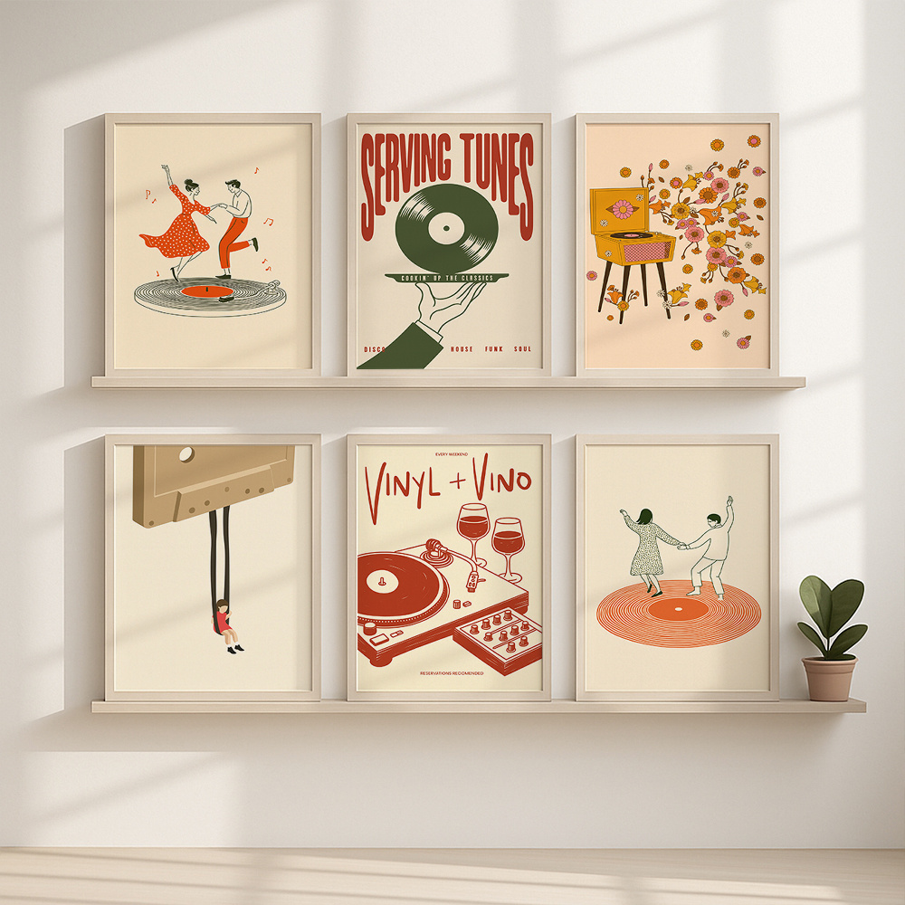 1pc Vintage Music Canvas Poste - Photography Pose avis et prix