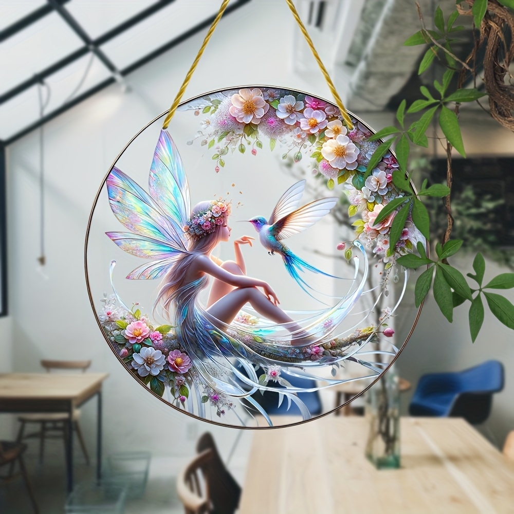 Round Fairy Angel 8in acrylic  - Photography Prompt avis et prix