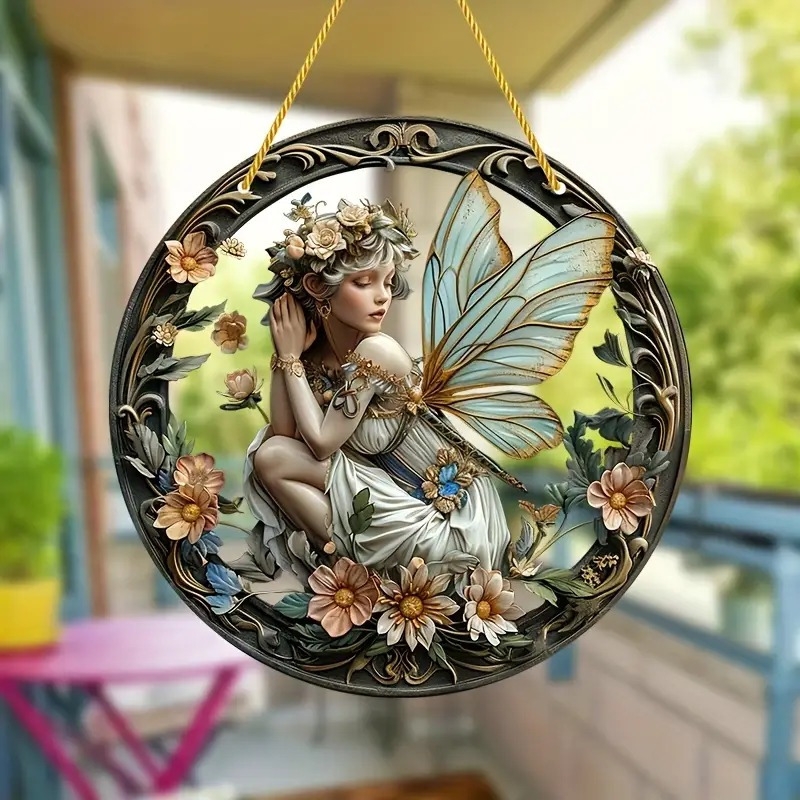 Round Fairy Angel 8in acrylic  - Photography Prompt avis et prix