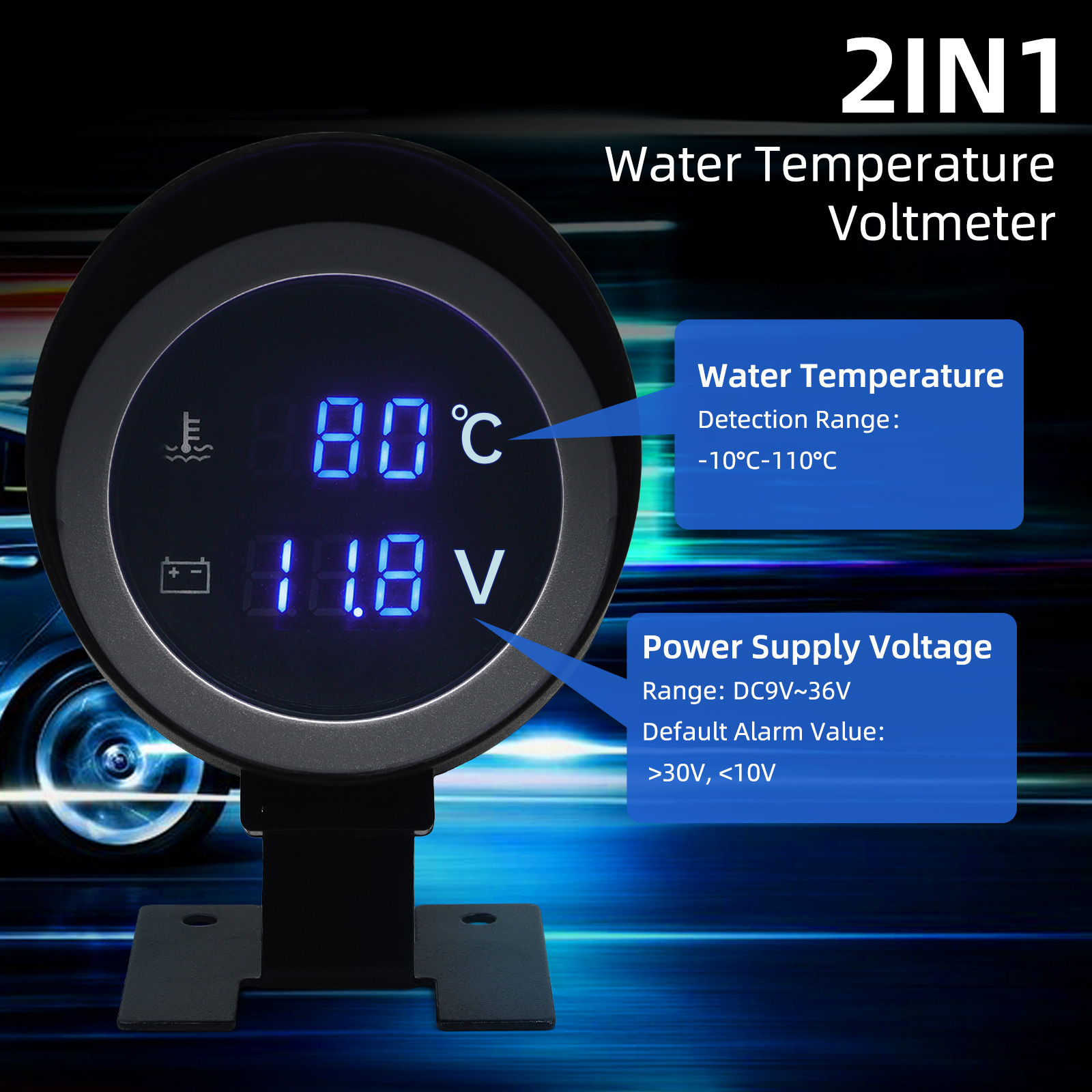 AD Round Led Digital Car Water - Light Meter Incident avis et prix