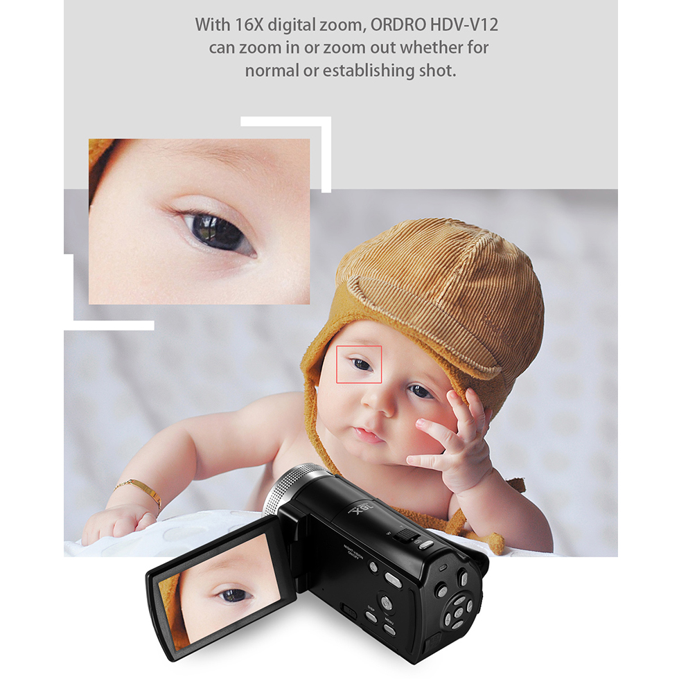 Ordro V12 Vlog Video Camera Di - Photography Prompt avis et prix