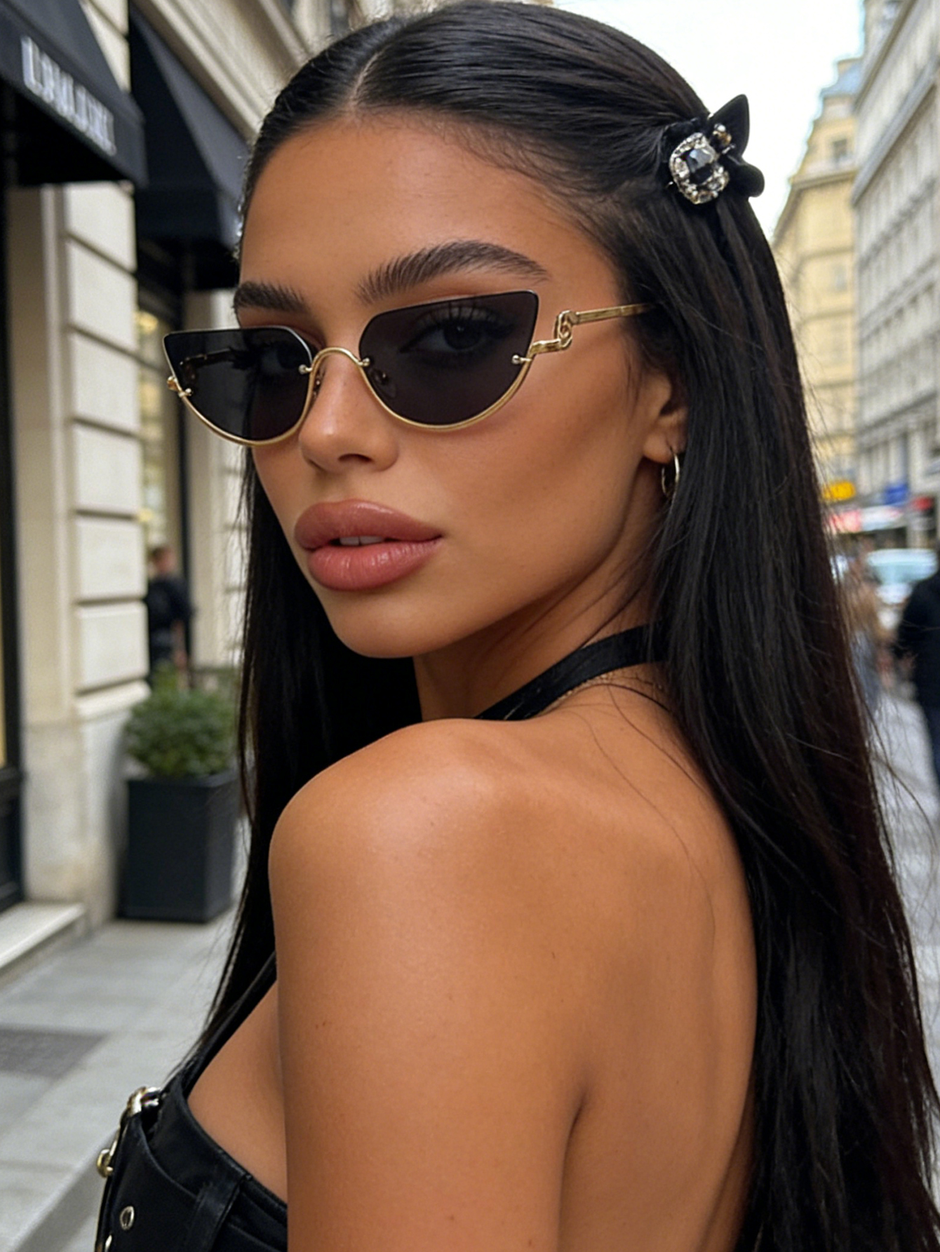 1Pc Y2K Retro Cat-Eye Sunglass - Photography Trick avis et prix