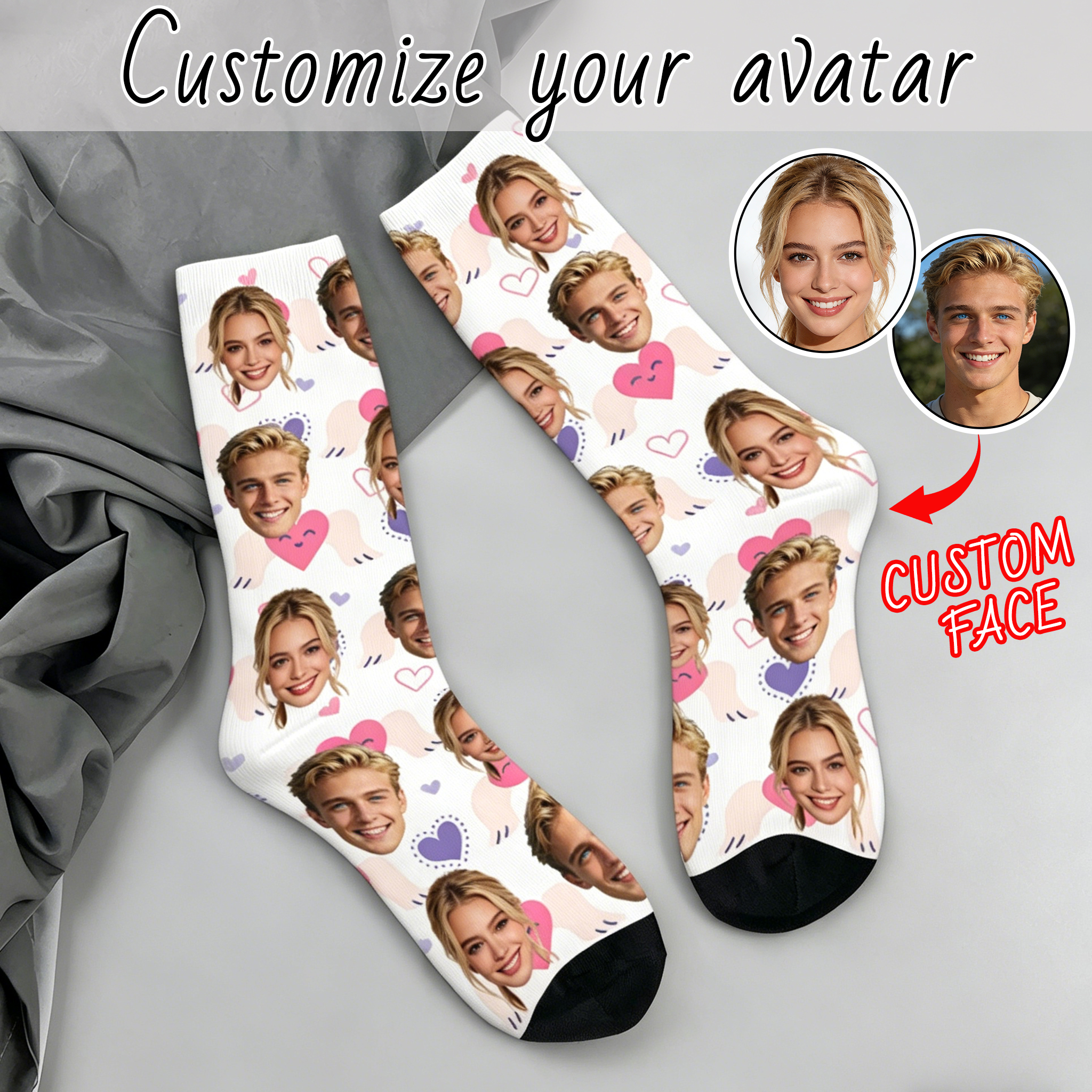 Custom avatar socks for men an - Photography Style avis et prix