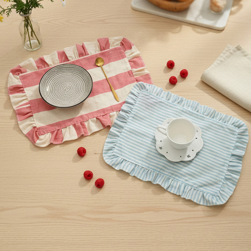 Minimalist Stripe Ruffle Place - Photography Food avis et prix