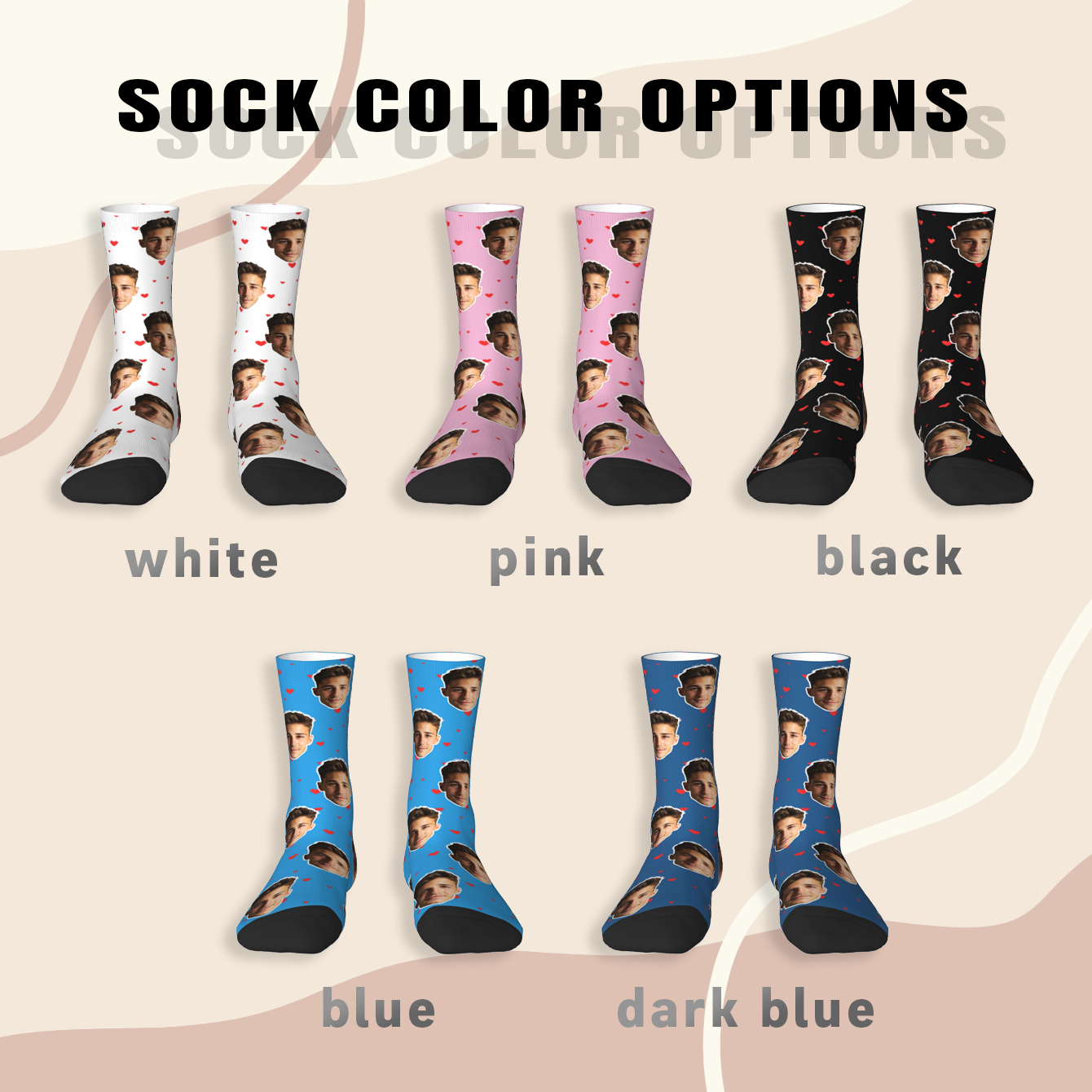 Customized face-shaped socks   - Photography Style avis et prix