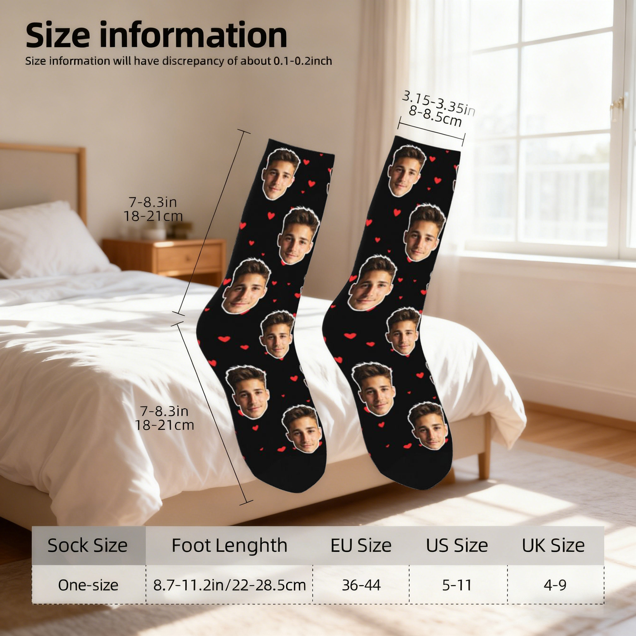 Customized face-shaped socks   - Photography Style avis et prix