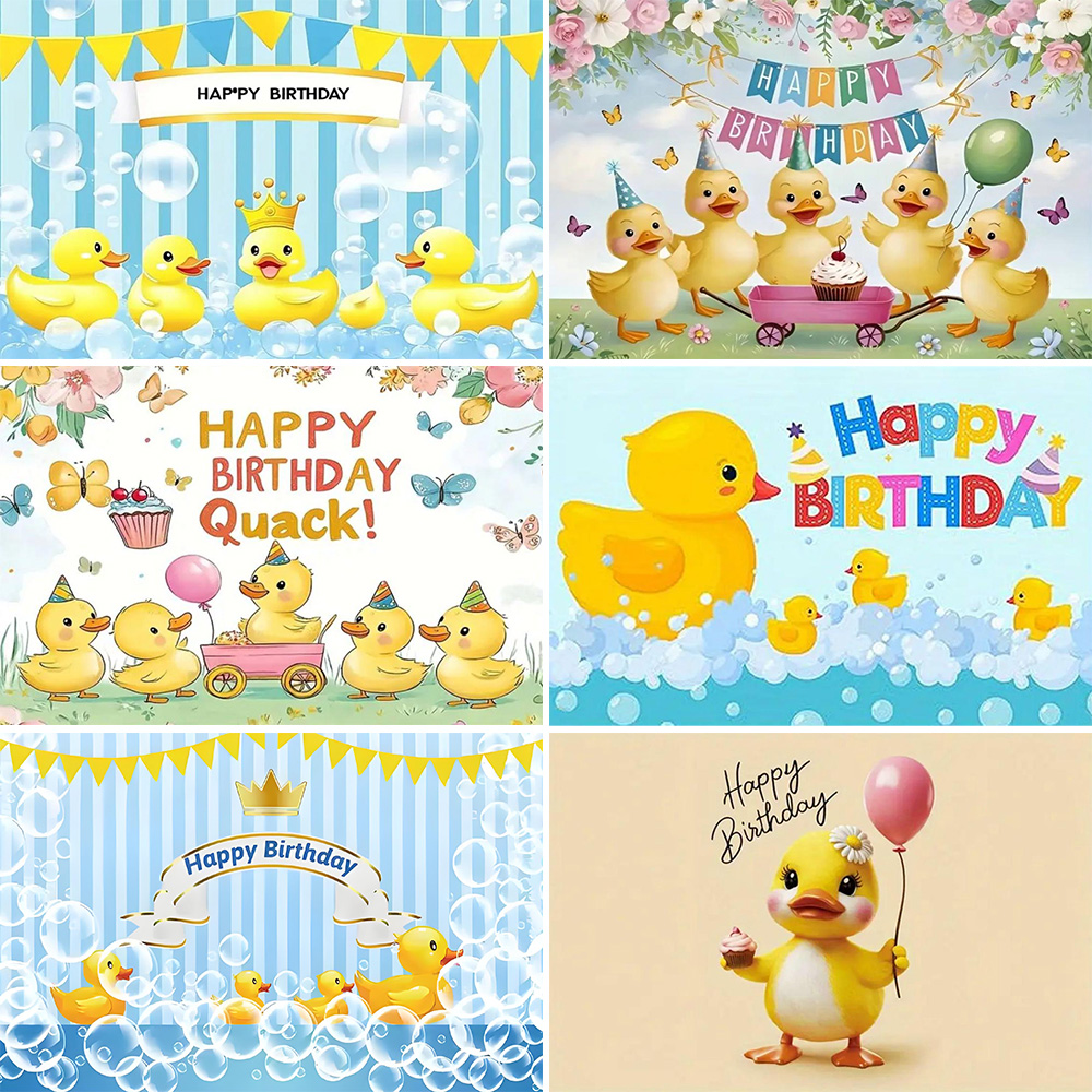 Cartoon Yellow Duck Theme Birt - Photography Duck avis et prix
