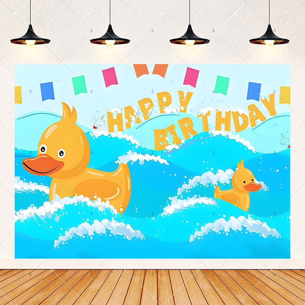 Cartoon Yellow Duck Theme Birt - Photography Duck avis et prix