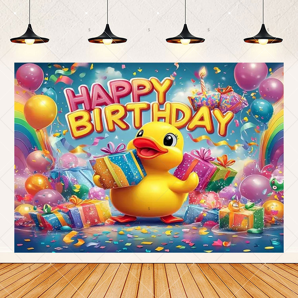 Cartoon Yellow Duck Theme Birt - Photography Duck avis et prix