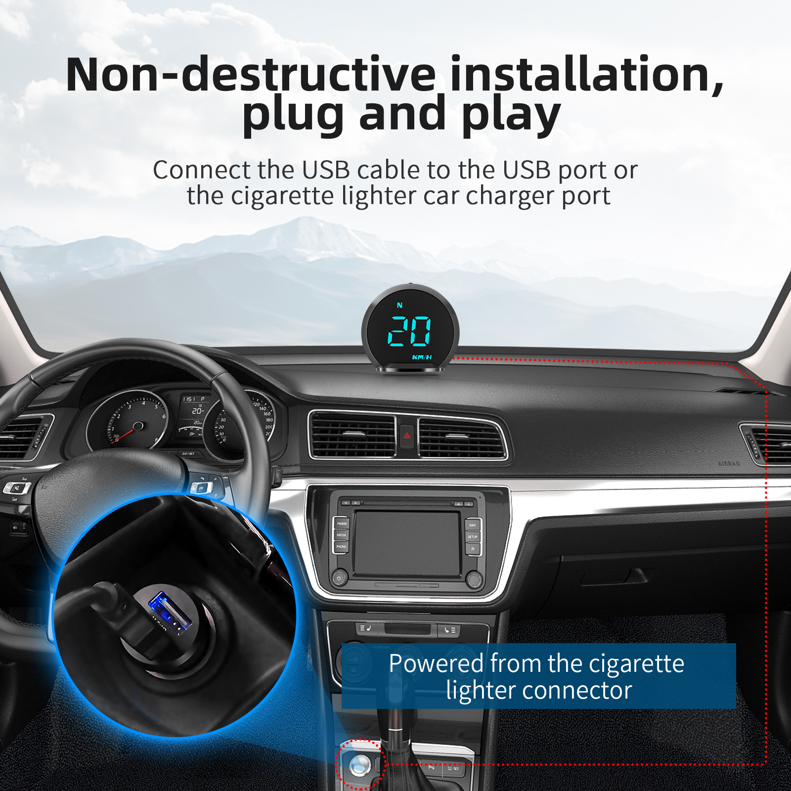 G13 Head Up Display Car HUD Me - Light Meter Incident avis et prix