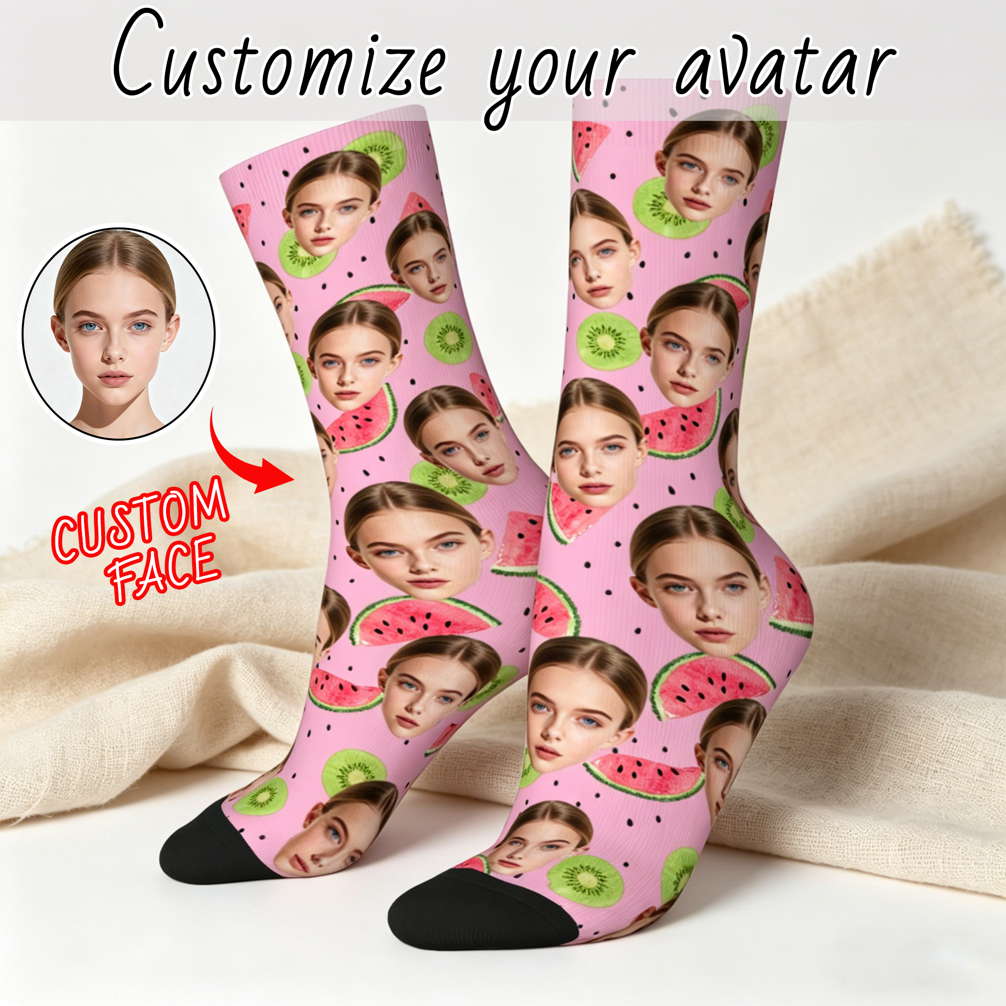 Customized avatar short socks  - Photography Style avis et prix