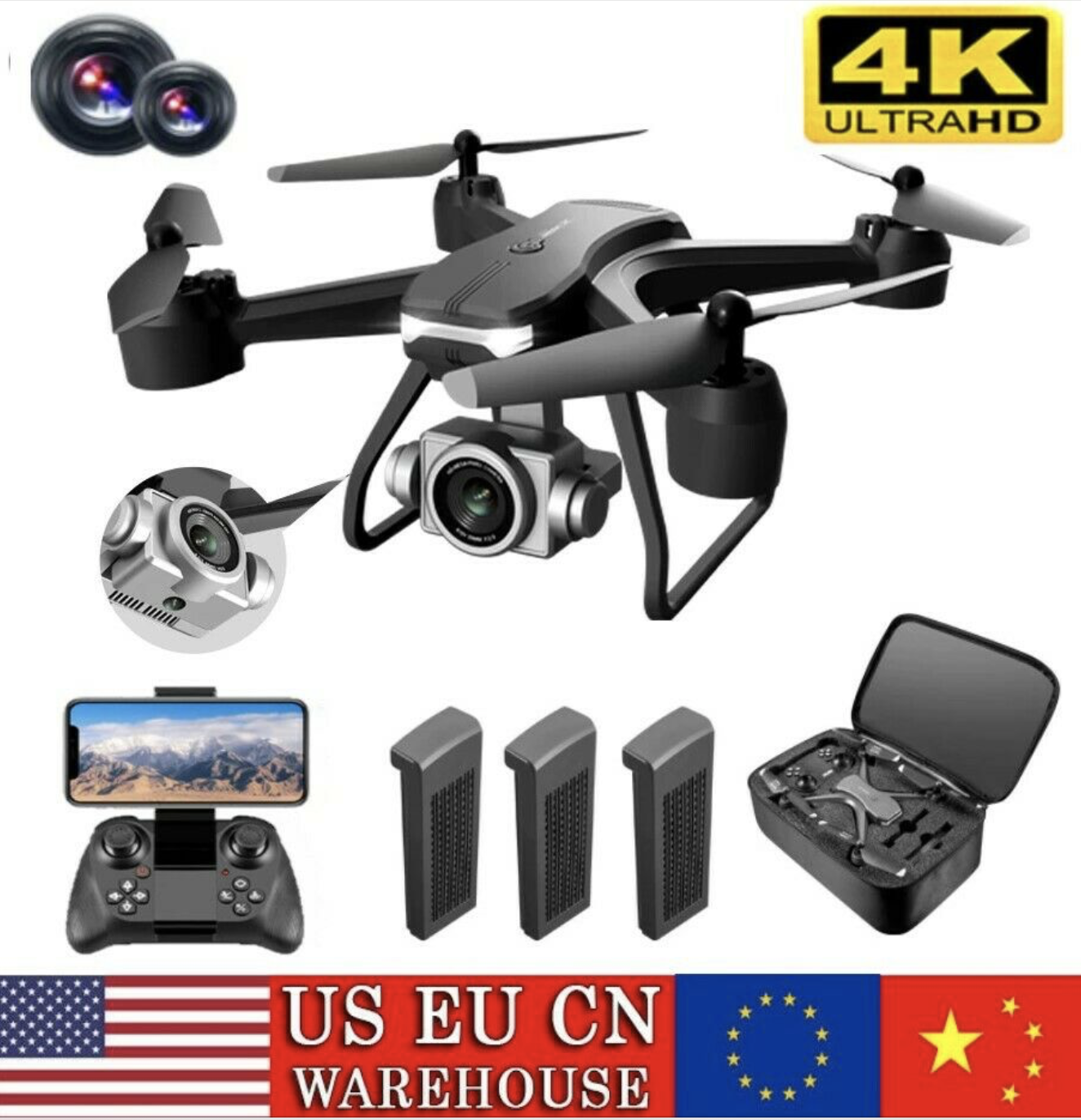 V14 Professional Drone, 3 Batt - Photography Angle avis et prix