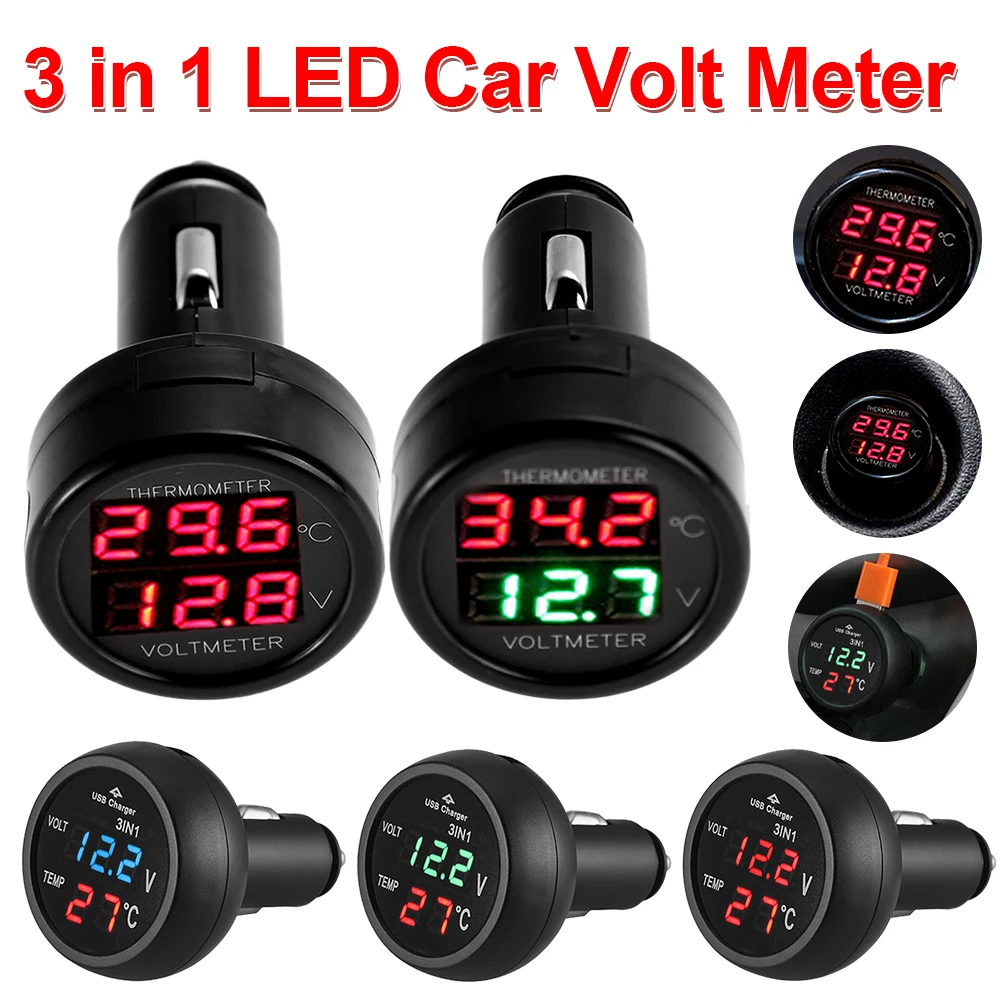 3 in 1 12/24V Car Volt Meter W - Light Meter Incident avis et prix