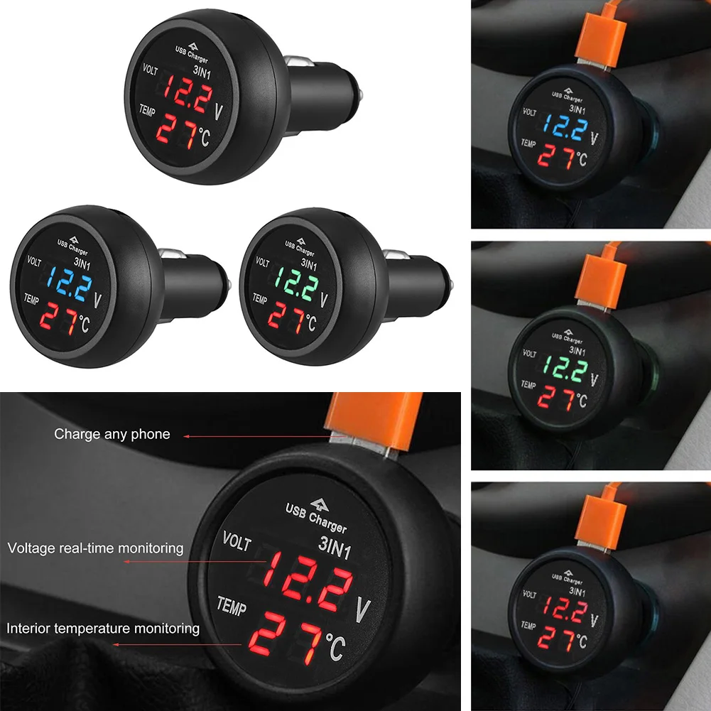 3 in 1 12/24V Car Volt Meter W - Light Meter Incident avis et prix